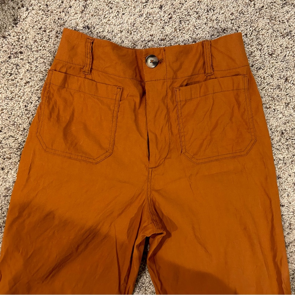Anthropologie COLETTE CROPPED WIDE-LEG PANTS BY MAEVE; Size 28/6